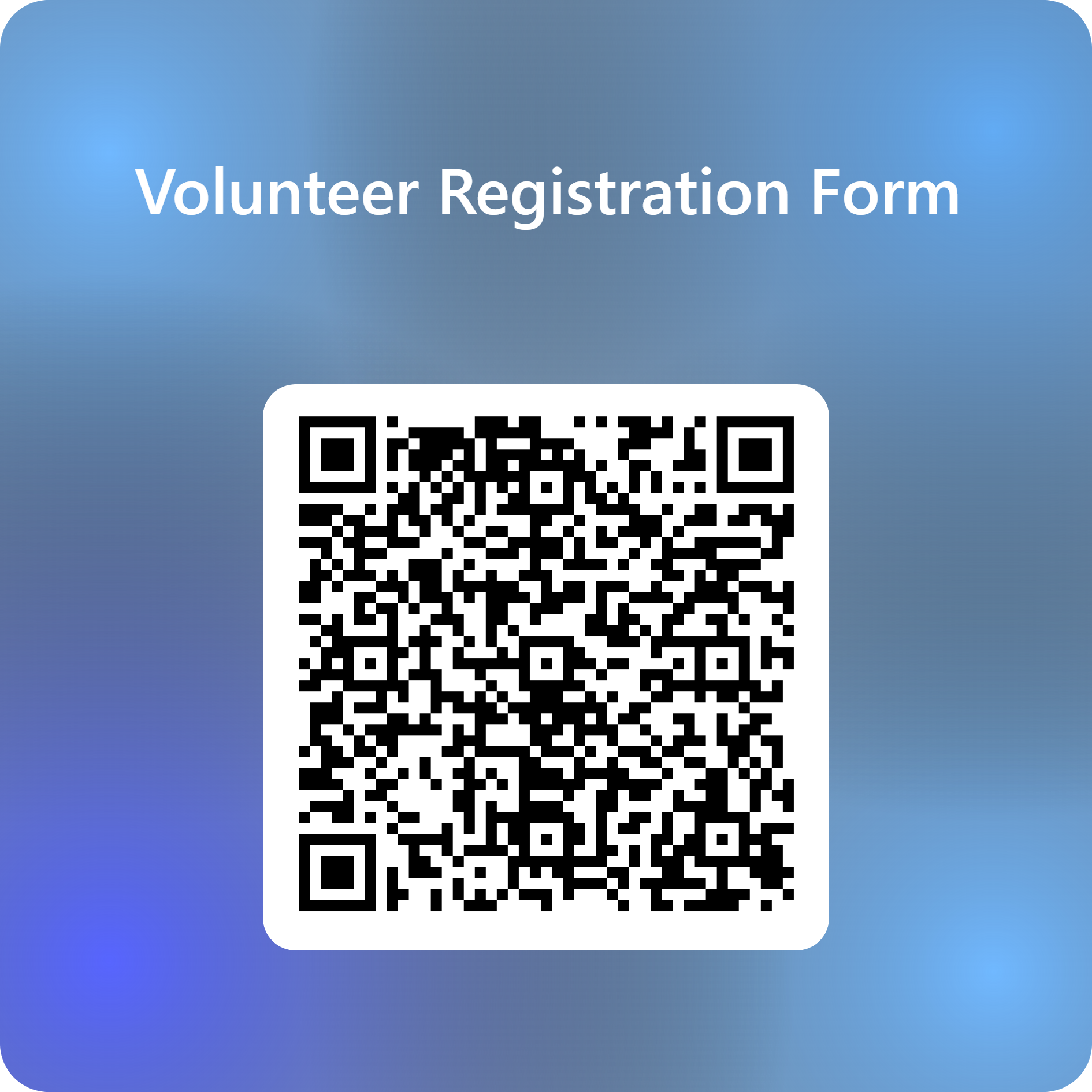 QRCode for Volunteer Registration Form